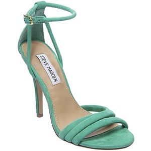 Steve Madden Open Toe Green Suede Rabble Sandal